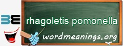 WordMeaning blackboard for rhagoletis pomonella